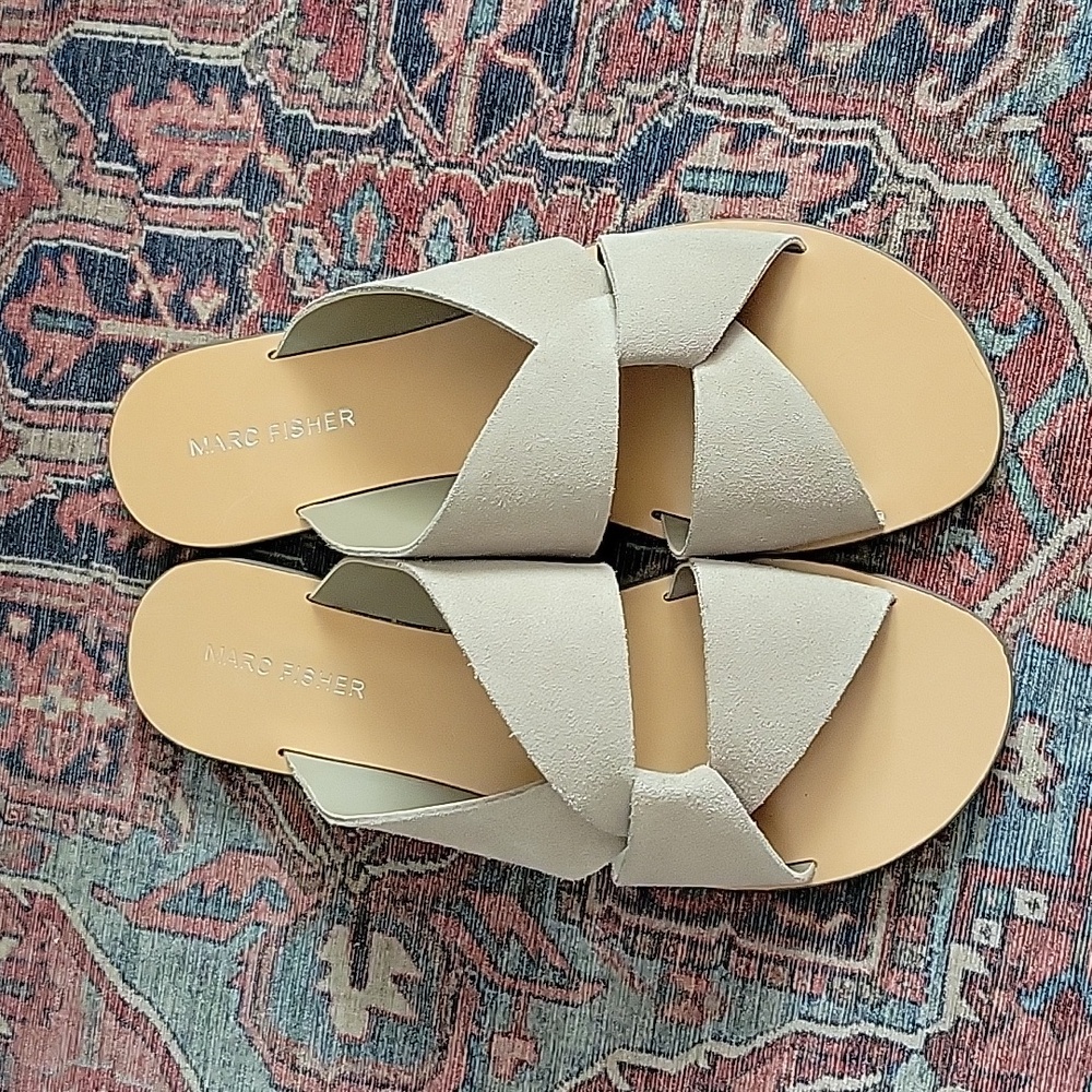 Marc Fisher Bomie suede Slide Sandals